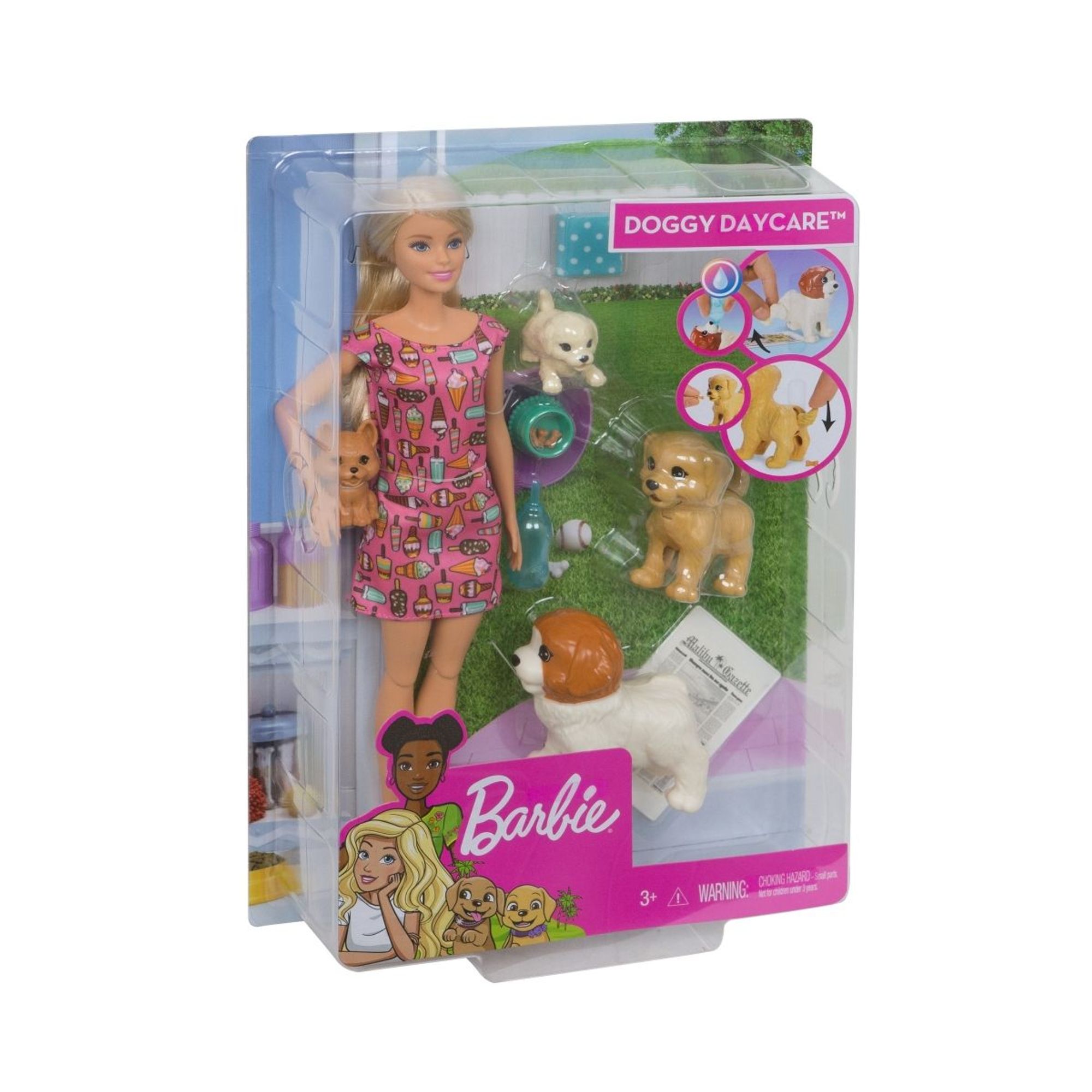 barbie con perro que tiene perritos